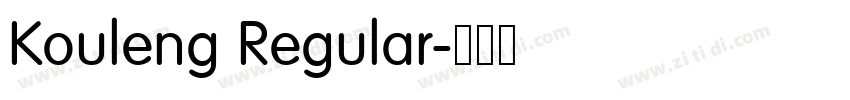 Kouleng Regular字体转换